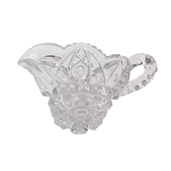 Vintage Imperial Glass EAPG Ohio Nucut Open Sugar and Creamer MCM Marked Set - Picture 5 of 13